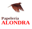 logo papelería ALONDRA